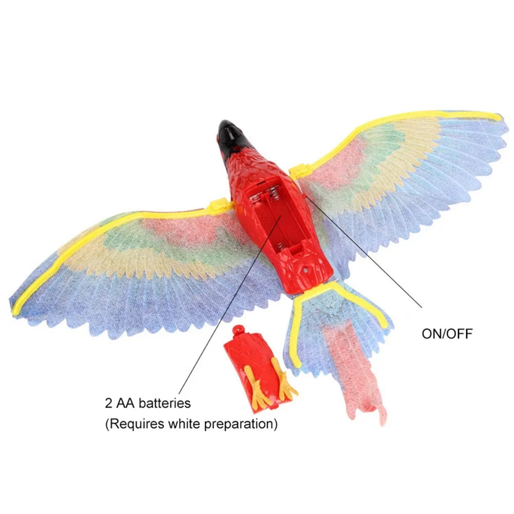 Pet Toy Electric Simulation Fake Eagle Electronic Rotation Simulation Bird Hanging Interactive Teasing Cat Dog Toy Silent Model