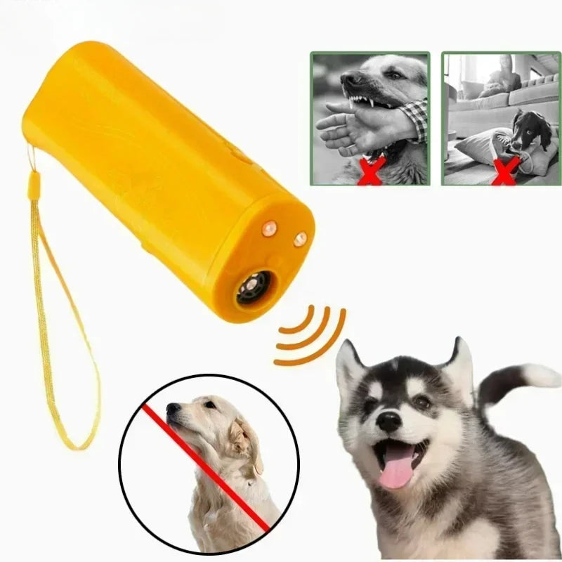 Pet Dog Repeller Anti Barking Stop Bark Training Device Trainer LED Ultrasonic 3 in 1 Anti Barking Ultrasonic Without Battery