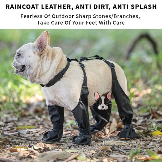 Dog Shoes Waterproof Ajustable Shoes For Dogs Non-Slip Dog Boots Outdoor Protector Accessories For French Bulldog Corgi Poodle