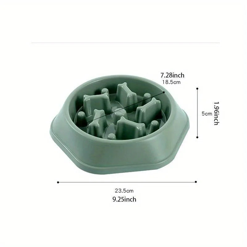 Pet Slow Food Bowl Anti-choking Feeder PP Plastic Dish Bowl Home Dog Eating Plate Anti-gulping Feeding Supplies