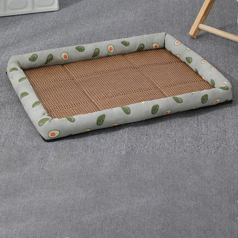 MADDEN Summer Cat Bed Lightweight Breathable Pet Rattan Mat Cat Nest Mat Ice Nest Dog Bed Cat Cool Nest Small Dogs